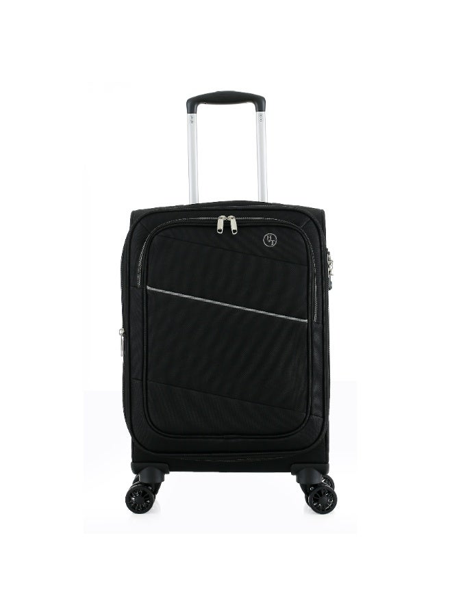 H.T 3-Piece Luggage Set | Soft Shell Travel Bag Suitcases | Lightweight Expandable Trolley Luggage Bag Set (33 Liters, Lightweight Travel Suitcase) (Carry-On/Cabin Small 20"-Inch)